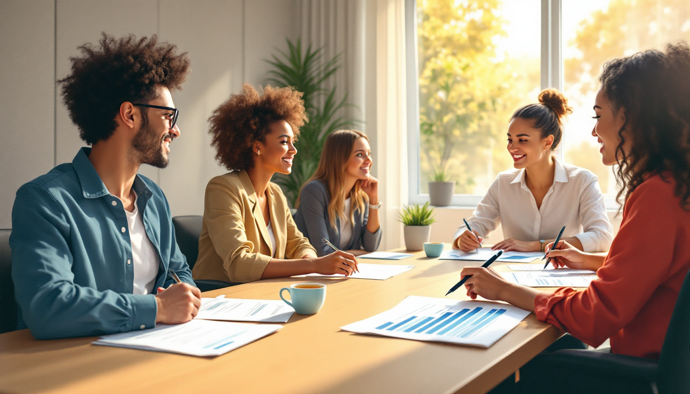 Réunion Financière Sur L'analyse Et Développement D'un Business Plan Pour L'achat D'un Restaurant